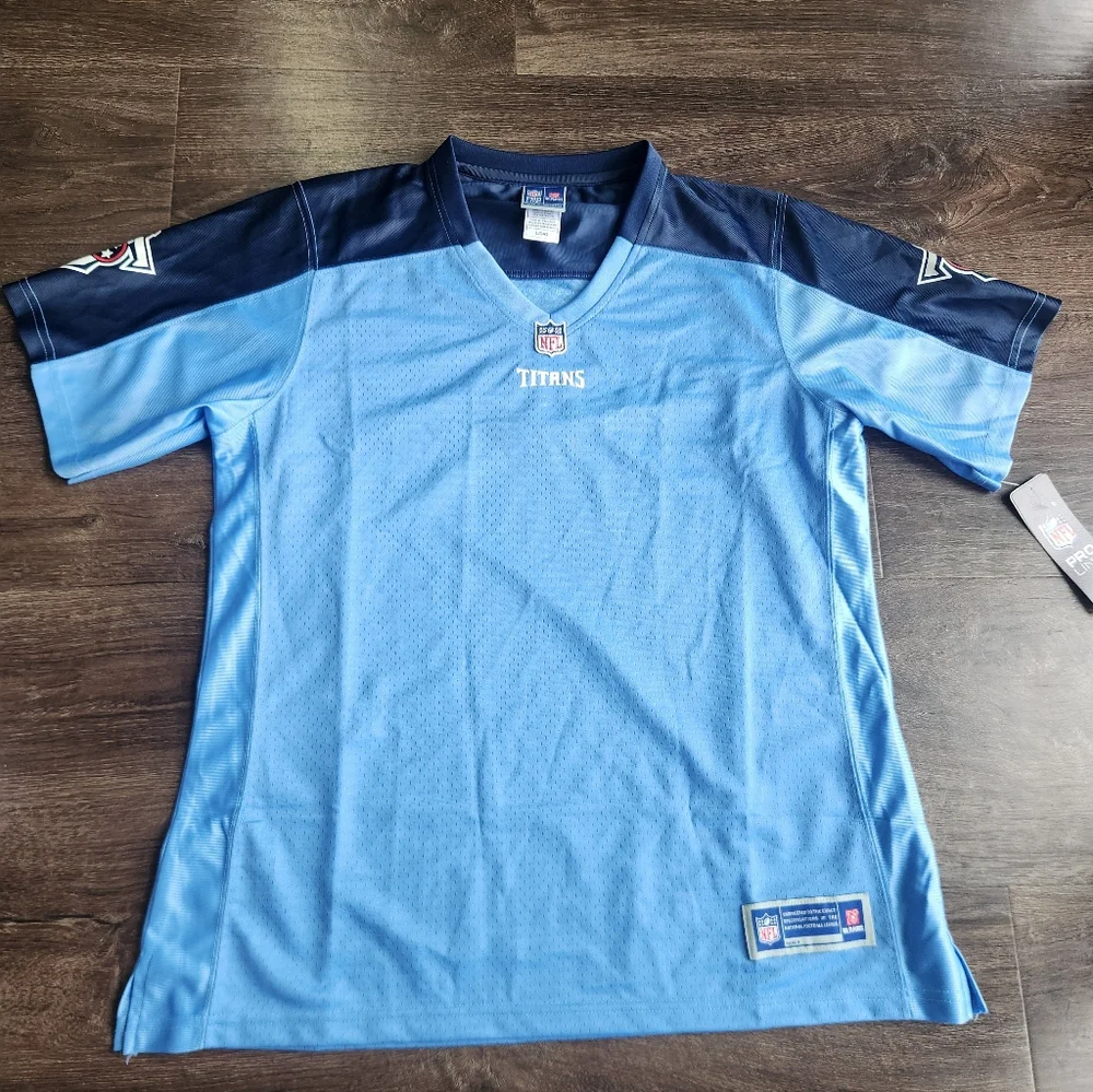 Tennessee Titans Blue Fanatics Pro Line Blank Jersey Women’s Large New With Tags - Picture 1 of 4